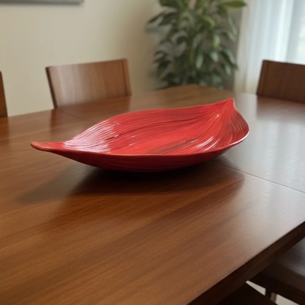 Laurie Gates Anna Bloom leaf plate, spectacular, food safe, difficult to find